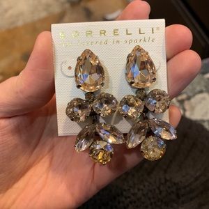 Sorrelli Crystal Lotus Flower Earring -Satin Blush